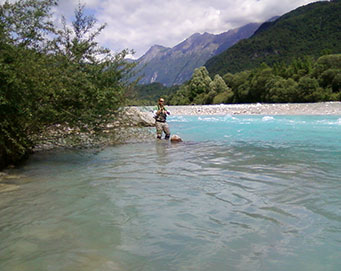 Fly fishing Soča Slovenia