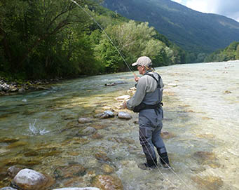 Fly fishing Soča Slovenia