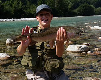 Fly fishing Soča Slovenia