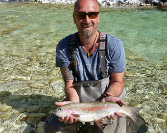 Fly fishing Soča Slovenia